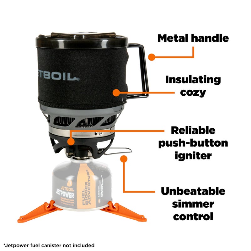 Jetboil MiniMo Camping and Backpacking Stove Cooking System with Adjustable Heat Control (Carbon) - Image 5